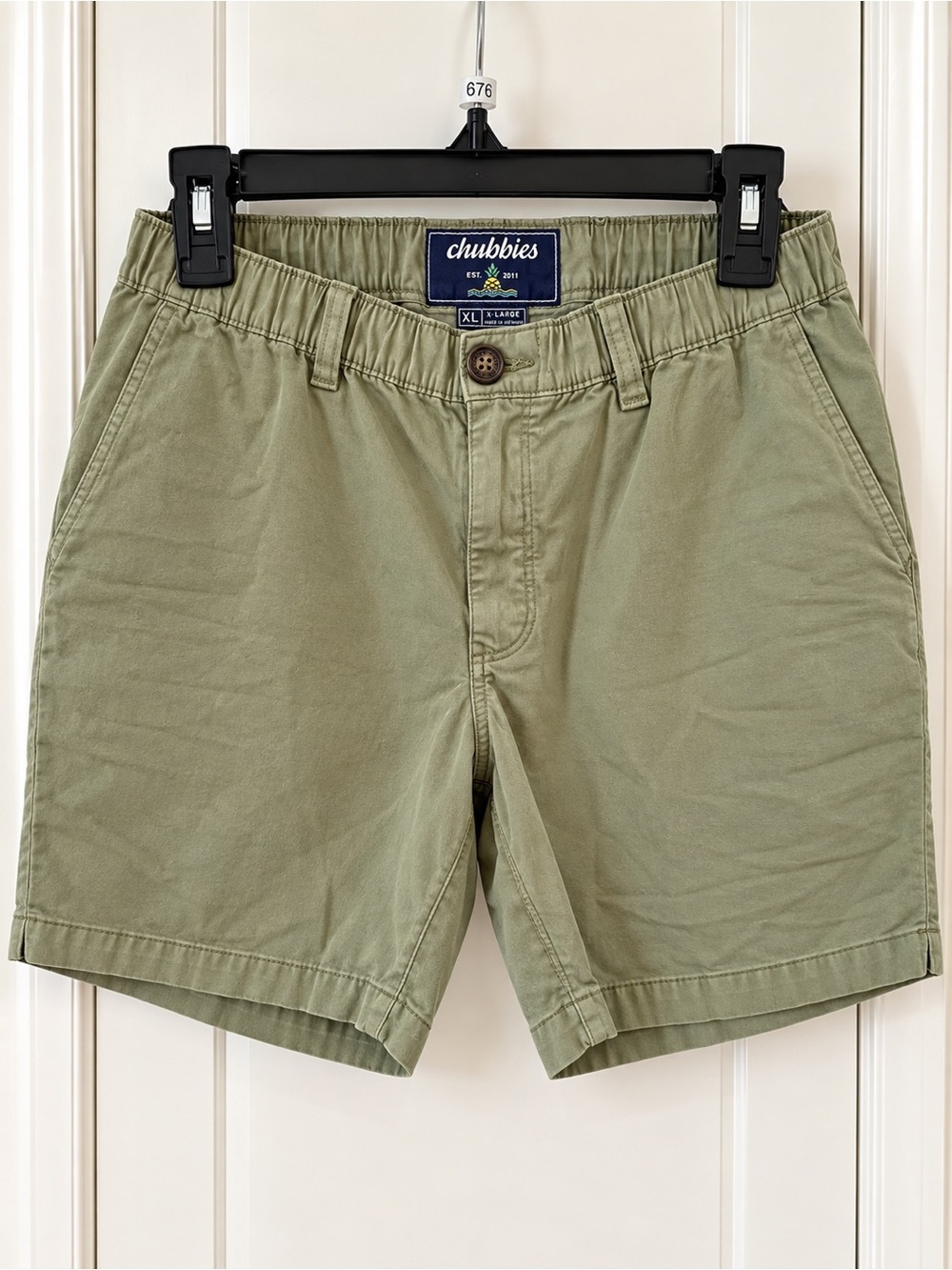 Chubbies Originals 7” Stretch Twill Shorts Men’s XL Sage Olive Green